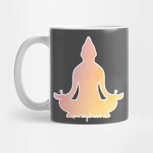 Sunset Buddha (Light Text) Mug